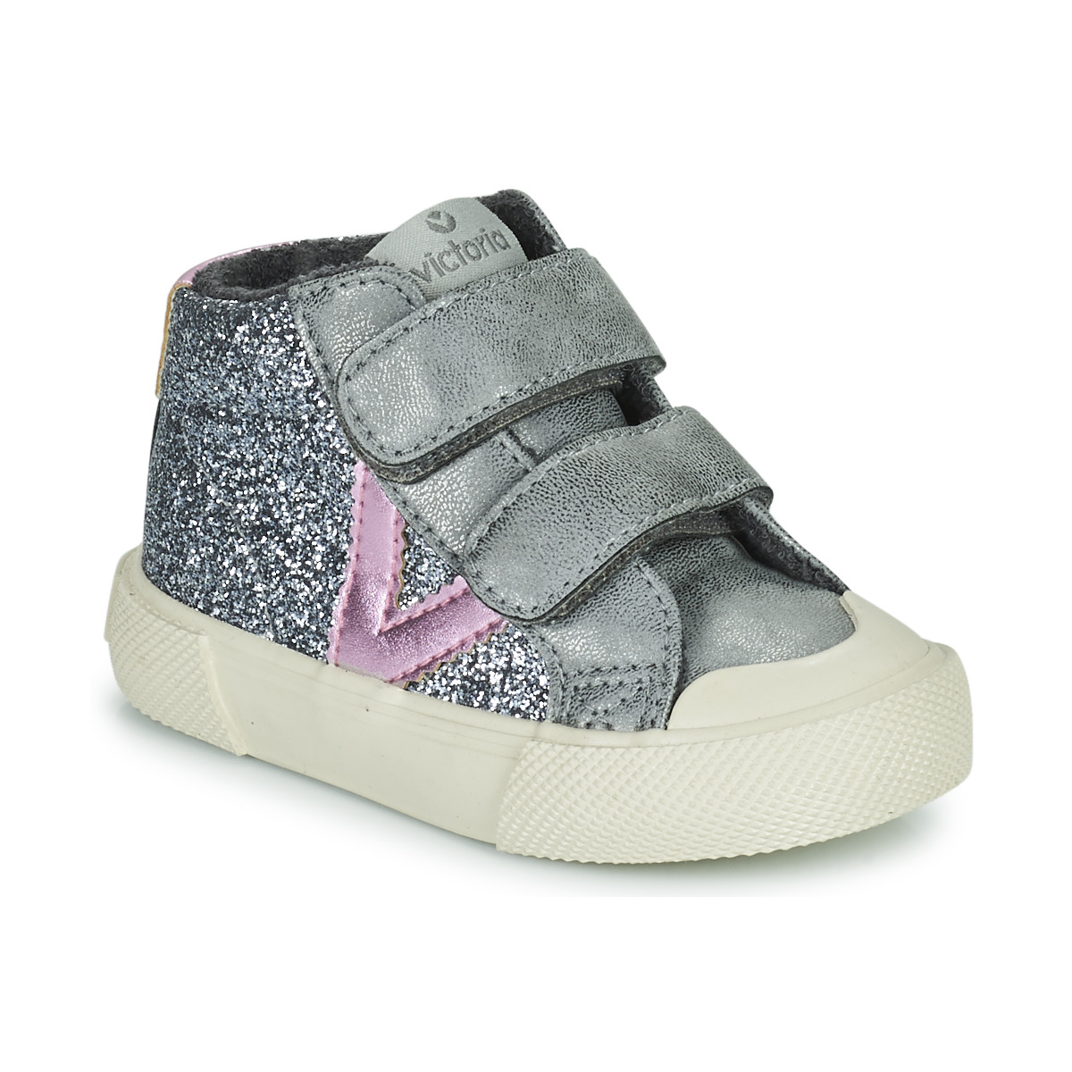 Sapatos Criança Sapatilhas de cano-alto Victoria TRIBU TIRAS FANTASIA Prata