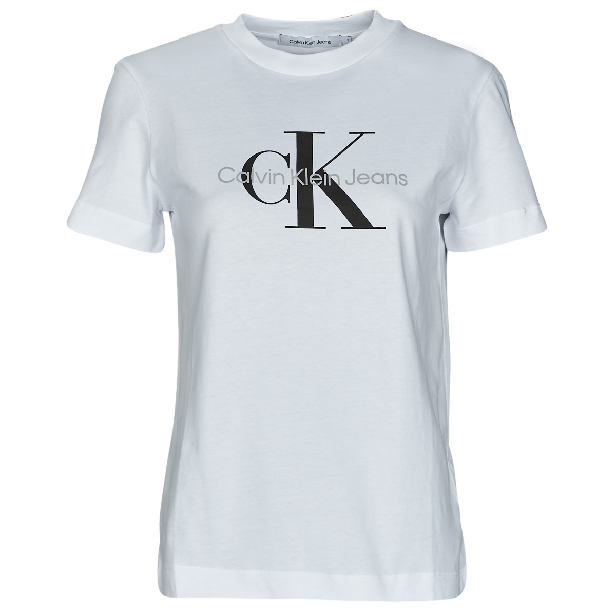 Calvin Klein Jeans CORE MONOGRAM REGULAR TEE Branco - Entrega gratuita
