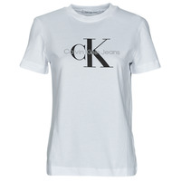 Textil Mulher T-Shirt mangas curtas Calvin Klein Jeans CORE MONOGRAM REGULAR TEE Branco