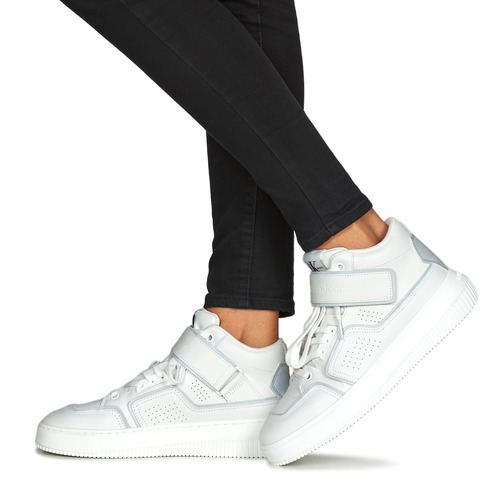 Calvin Klein Jeans CHUNKY CUPSOLE LACEUP MID M Branco / Prateado