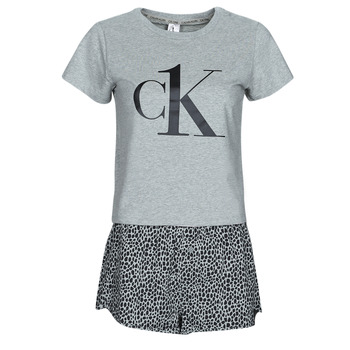 Textil Mulher Pijamas / Camisas de dormir Calvin Klein Jeans SLEEP SHORT Cinza