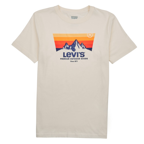 Textil Rapaz T-Shirt Scott mangas curtas Levi's MOUNTAIN BATWING TEE Branco