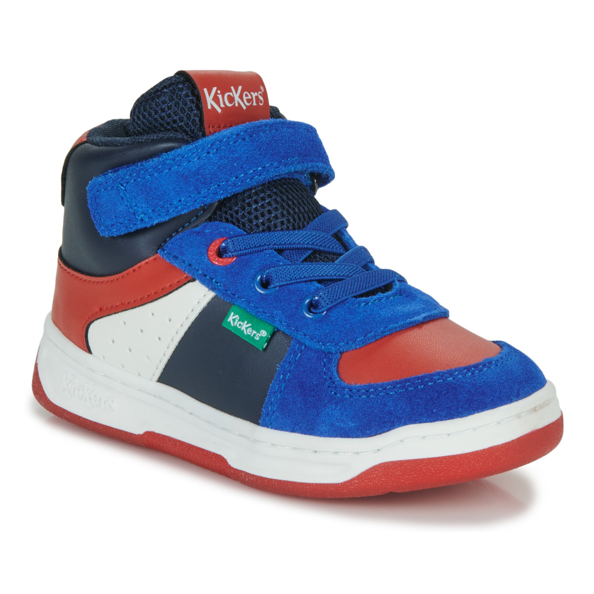 Sapatos Rapaz Sapatilhas de cano-alto Kickers KICKALIEN Vermelho / Azul / Preto