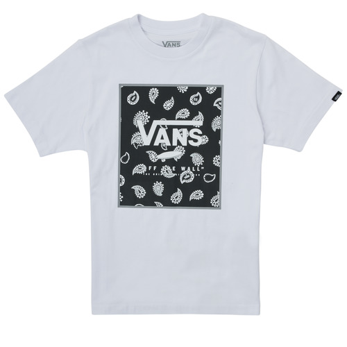 Textil Rapaz T-Shirt mangas curtas Vans nero BY PRINT BOX Branco