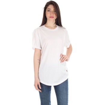 Textil Mulher Bleu T-shirts à rayures G-Star Raw D16902-4107 Branco