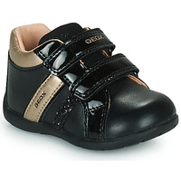 Sapatos Rapariga Sapatilhas Geox B ELTHAN GIRL Preto / Ouro