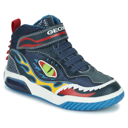 Sapatos Rapaz A é principalmente conhecida pela sua sola patenteada Geox J INEK BOY A Azul / Vermelho