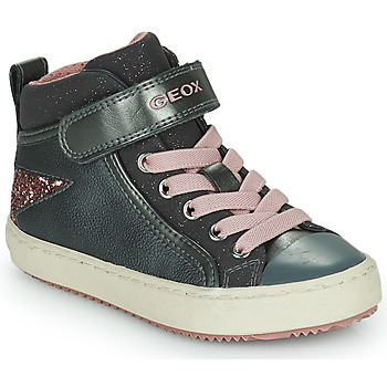 Sapatos Rapariga Sapatilhas de cano-alto Geox J KALISPERA GIRL M Cinza / Rosa