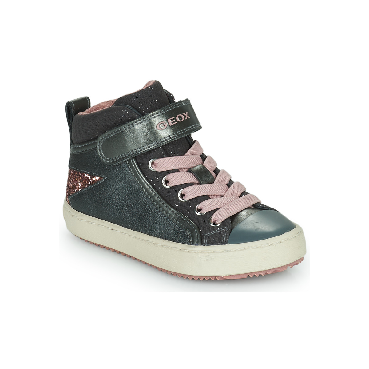 Sapatos Rapariga Sapatilhas de cano-alto Geox J KALISPERA GIRL M Cinza / Rosa
