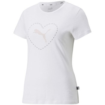 Textil Mulher T-Shirt mangas curtas Puma Valentine S Day Graphic Branco