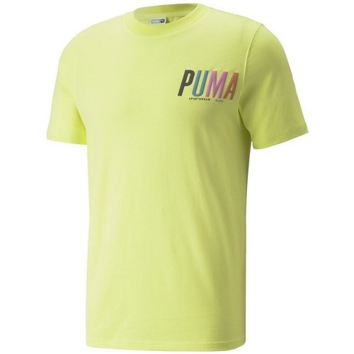 Textil Homem T-Shirt mangas curtas Puma Swxp Graphic Amarelo