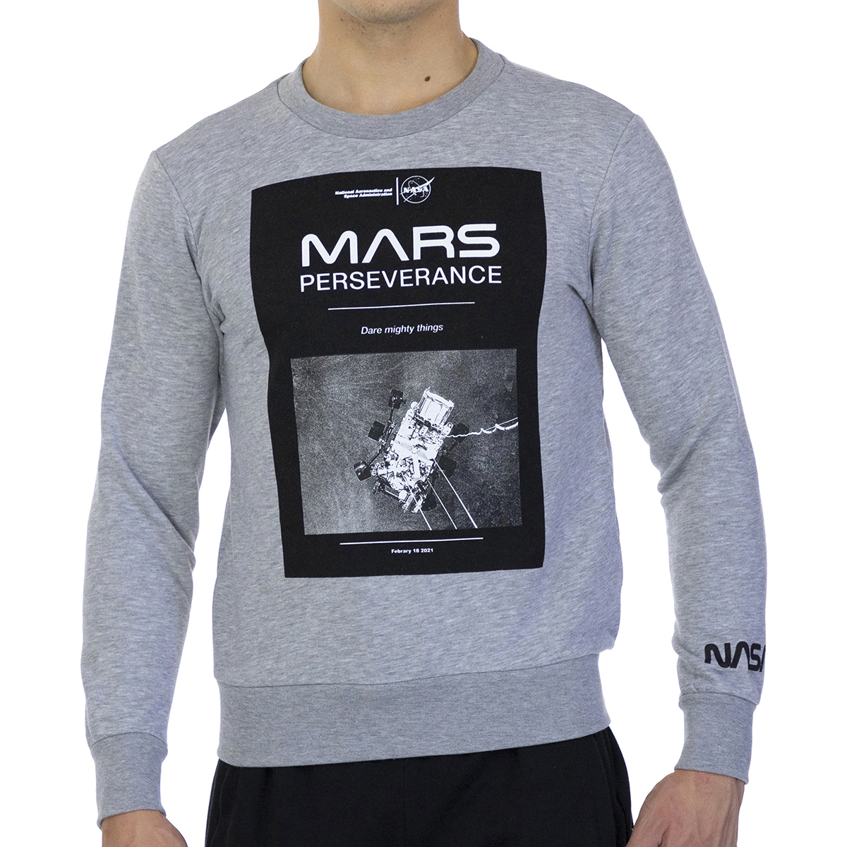 Textil Homem Sweats Nasa MARS03S-GREY Cinza