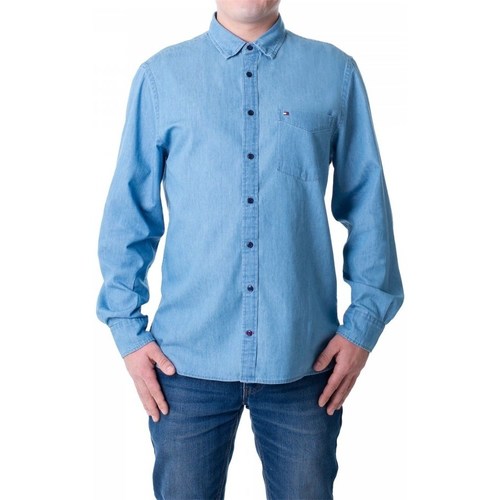 Textil Homem Camisas mangas comprida Tommy Hilfiger MW0MWI0956IAO Azul