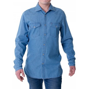 Textil Homem Camisas mangas comprida Tommy Hilfiger MW0MWII870IAO Azul