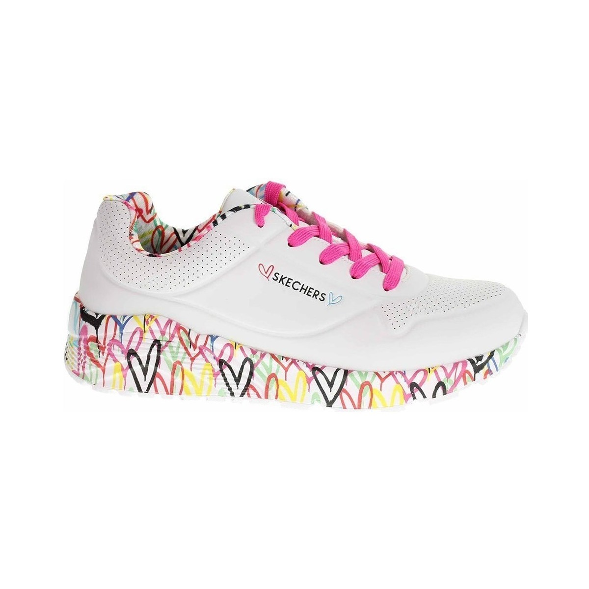Sapatos Criança Sapatilhas Skechers Uno Lite Lovely Luv Branco
