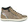 Sapatos Mulher Sapatilhas de cano-alto Geox D BLOMIEE B Bege / Dourado