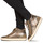 Sapatos Mulher Sapatilhas de cano-alto Geox D BLOMIEE B Bege / Dourado