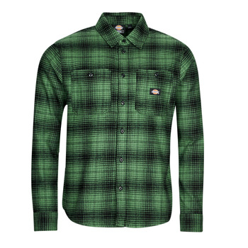Textil Homem Camisas mangas comprida Dickies EVANSVILLE Preto / Verde