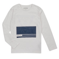 Textil Rapaz T-shirt mangas compridas Guess L2BI07-I3Z11-G011 Branco