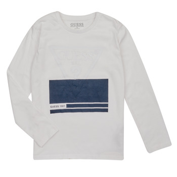 Textil Rapaz T-shirt mangas compridas Guess N2BI04-I3Z11-G011 Branco