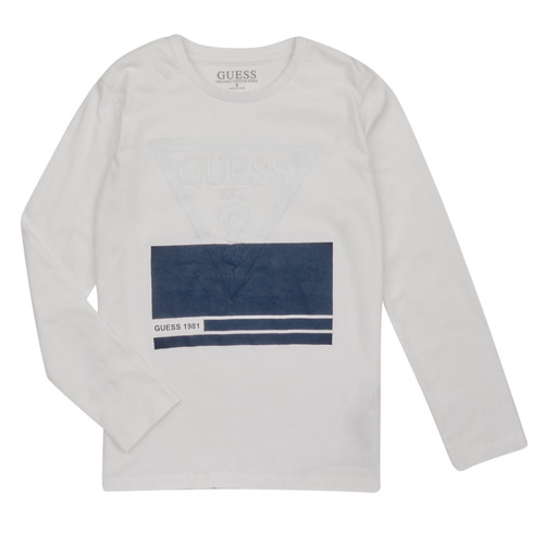 Textil Rapaz T-shirt mangas compridas Guess enka N2BI04-I3Z11-G011 Branco