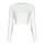 Textil Mulher Tommy Hilfiger Timeless T Shirt TJW BABY CROP SIGNATURE LS Branco