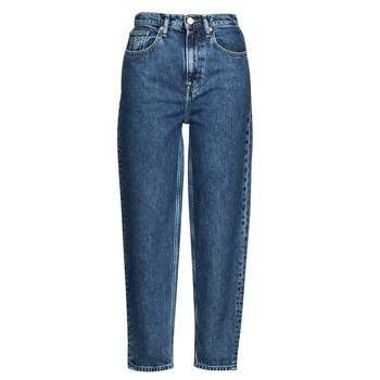 Textil Mulher Calças de ganga tapered Tommy Jeans MOM JEAN UHR TPRD DF6134 Azul