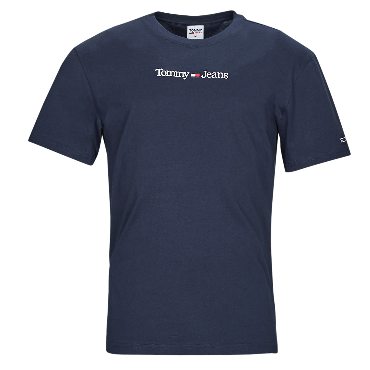 Textil Homem T-Shirt mangas curtas Tommy Jeans TJM CLASSIC LINEAR LOGO TEE Marinho