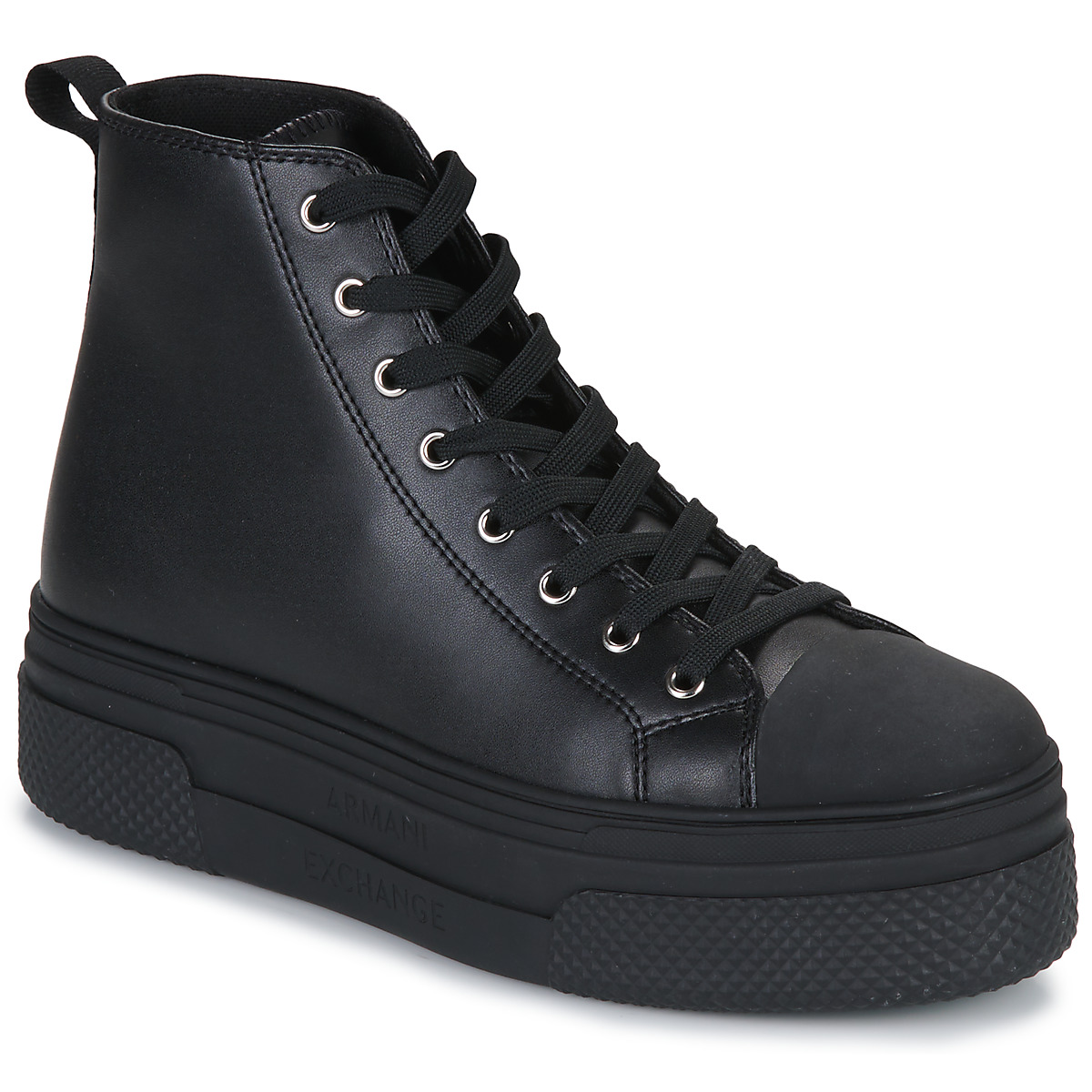 Sapatos Mulher Sapatilhas de cano-alto nero Armani Exchange XV571-XDZ021 Preto