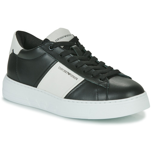 Sapatos Homem Sapatilhas Emporio flat Armani X4X570-XN010-Q475 Preto / Branco