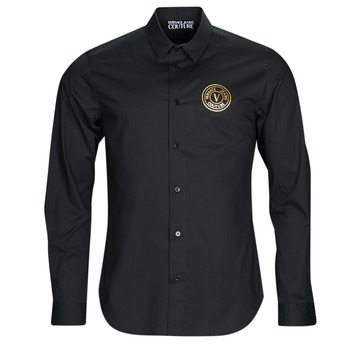 Textil Homem Camisas mangas comprida Versace Jeans Couture  Preto / Ouro