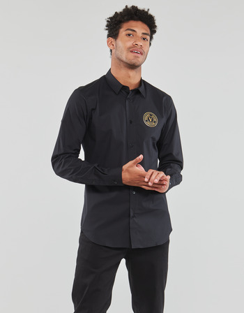 Textil Homem Camisas mangas comprida Versace Jeans Couture  Preto / Ouro