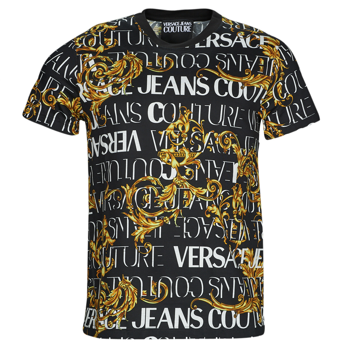 Textil Homem T-Shirt mangas curtas Versace Jeans Couture 73GAH6S0-G89 Marco De Vincenzo Pullover mit tiefem V-Ausschnitt