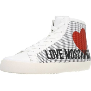 Sapatos Mulher Sapatilhas de cano-alto Love Moschino SNEAKERD.CASSE25 Branco