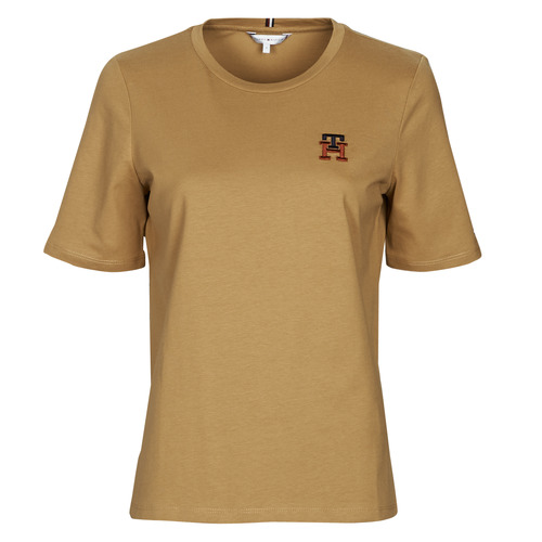 Textil Mulher Оригінальна футболка adidas originals 3-stripes t-shirt orange Tommy Hilfiger REG MONOGRAM EMB C-NK SS Camel