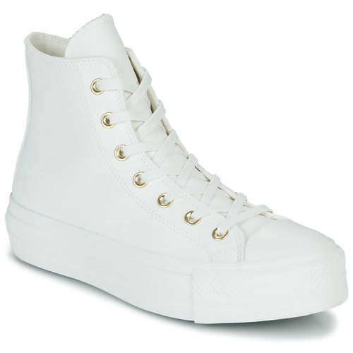 Sapatos Mulher Sapatilhas de cano-alto Converse Tipo de tacão Lift Mono White Branco