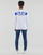 Textil Homem Sweats Emporio Armani EA7 6LPM69 Branco / Azul