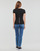 Textil Mulher T-Shirt mangas curtas Emporio Armani EA7 8NTT66 Preto / Logo / Íris / Céu