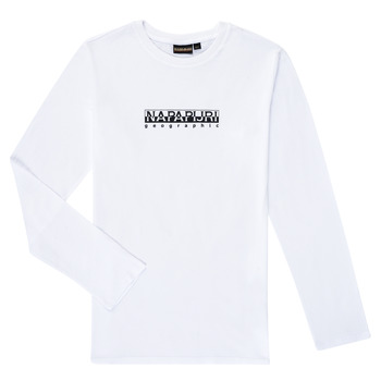 Textil Rapaz T-shirt mangas compridas Napapijri S-BOX LS Branco