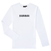 Te7-5 Rapaz T-shirt mangas compridas Napapijri S-BOX LS Branco