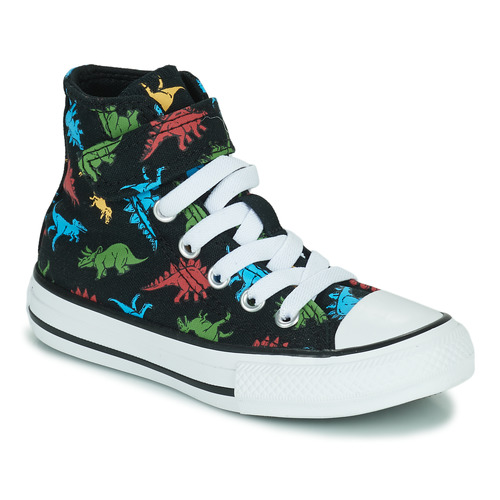 Sapatos Rapaz Sapatilhas de cano-alto orange Converse Chuck Taylor All Star 1V Dinosaurs Hi Preto / Multicolor