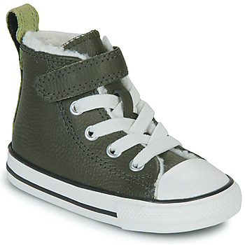 Sapatos Criança Sapatilhas de cano-alto Converse Chuck Taylor All Star 1V Lined Leather Hi Verde