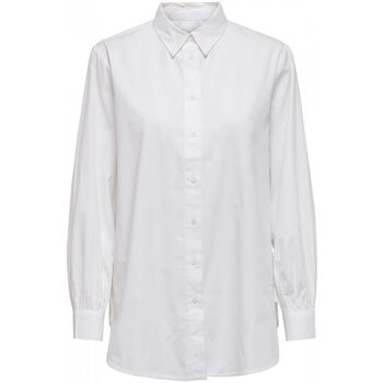 Textil Mulher camisas Only 15227677 NORA-WHITE Branco