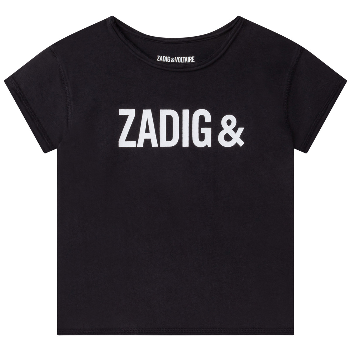 Textil Rapariga T-Shirt mangas curtas Zadig & Voltaire X15369-09B Preto