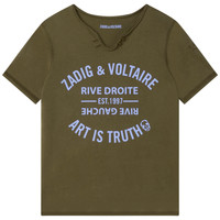 Textil Rapaz T-Shirt fit mangas curtas Zadig & Voltaire X25336-64E Cáqui