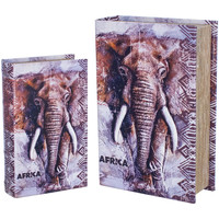 Casa Cestos e Caixas decorativas  Signes Grimalt Caixa De Livro Elefante 2 Unidades Cinza