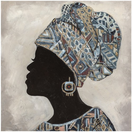 Casa Descubra as nossas exclusividades Signes Grimalt Pintura Da Mulher Africana Preto