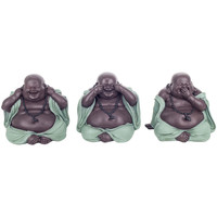 Casa Estatuetas Signes Grimalt Figura Buddha Não Vê / Ouve / Fala 3 Unidades Azul