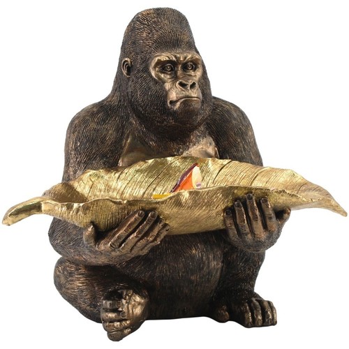 Casa Estatuetas Signes Grimalt Figura De Gorila Com Folha Ouro