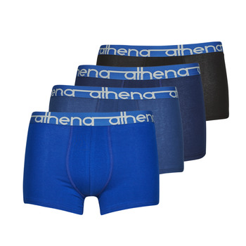 Roupa de interior Homem Boxer Athena EASY JEAN X4 Preto / Azul